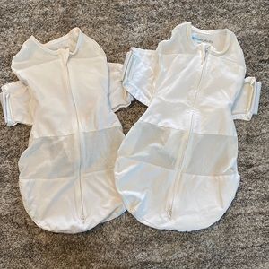 Happiest Baby Snoo Sleep Sack 100% Organic White - Set of 2